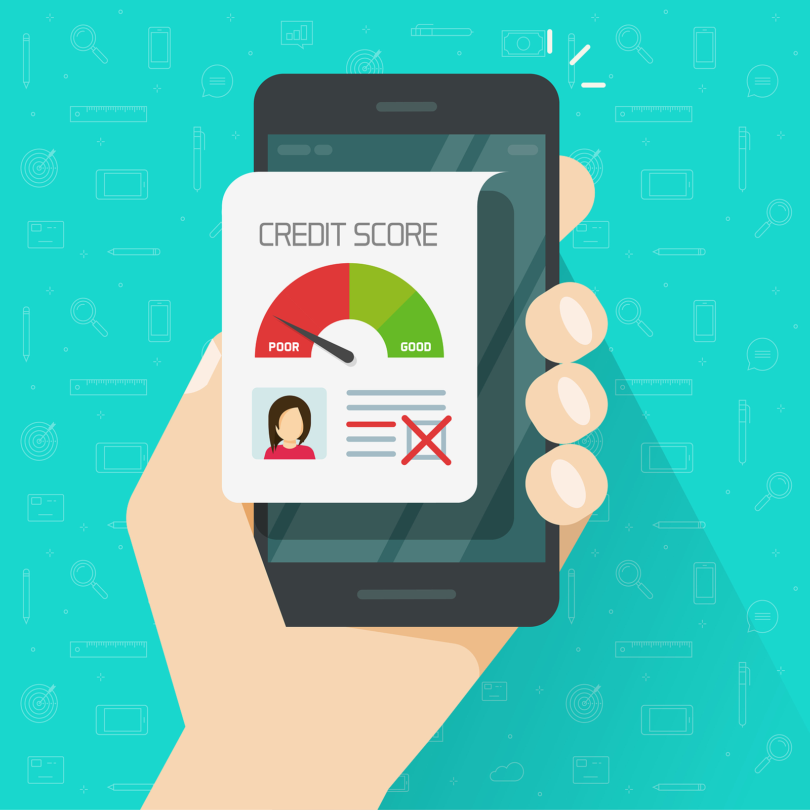 credit score on mobile phone